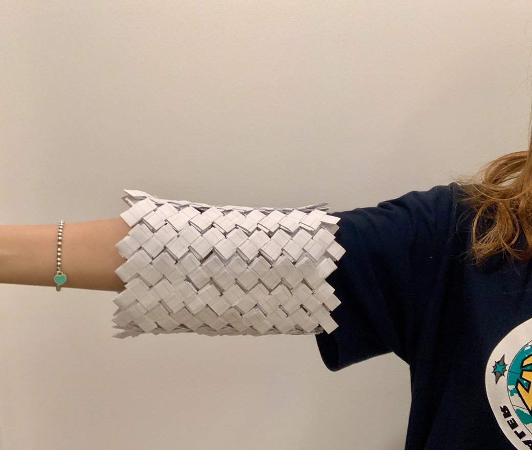 Woven arm cuff by Kexin (Cathy) Zhang.