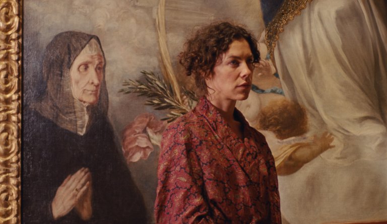 Rosalind Nashashibi, Denim Sky, 2018-2022. Single-channel 16mm film transferred to HD video, color, sound, 67:00. Produced by Denna Cartamkhoob, cinematography by Emma Dalesman.