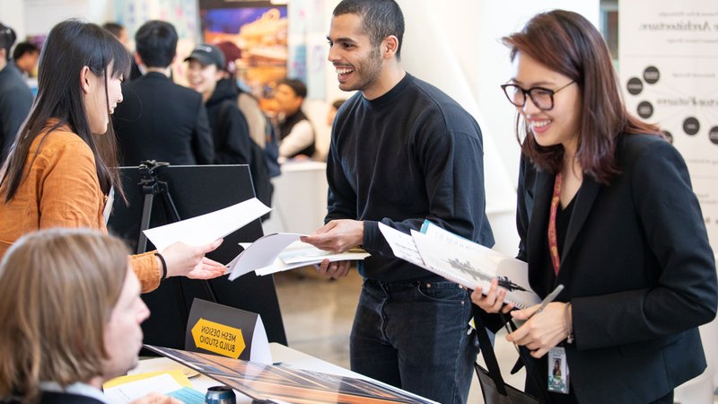 Students learning about various career opportunities.