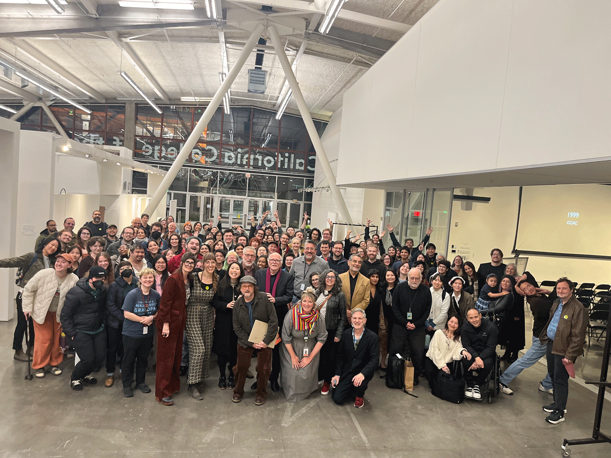 A group photo from Robert Hunt's celebration party.