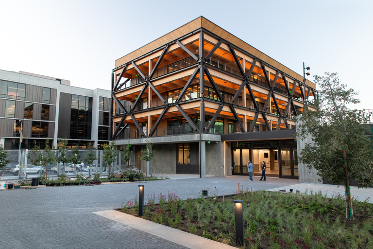 Image of the front entrance to the Hooper Pavillion.