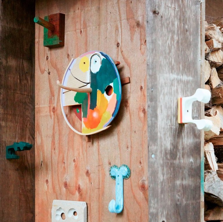 Some of the hooks in the exhibition on display at Blunk Space, in northern California