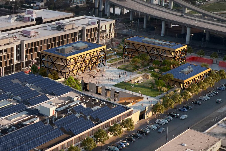 Double Ground, shown here from above, is a fluid space designed to unite CCA’s diverse disciplines.