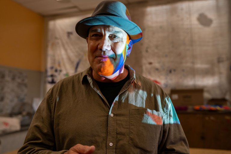 An accomplished painter, John Leamy III is in his fourth year teaching art at Bret Harte Middle School.