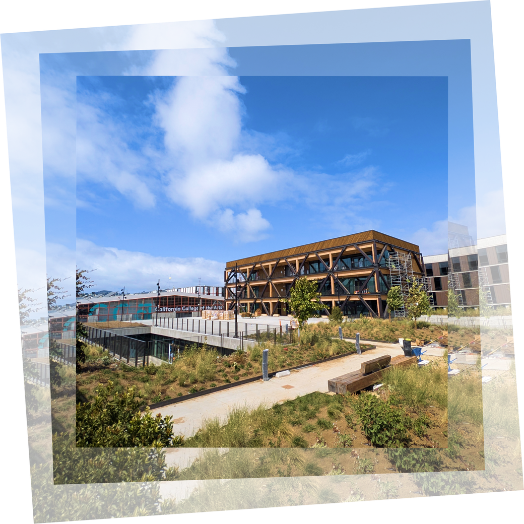 An exterior of view of CCA's expanded campus.