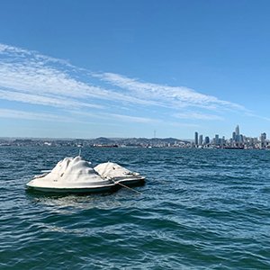 CCA Buoyant Ecologies Float Lab deployed in the San Francisco Bay. Photo by Adam Marcus.