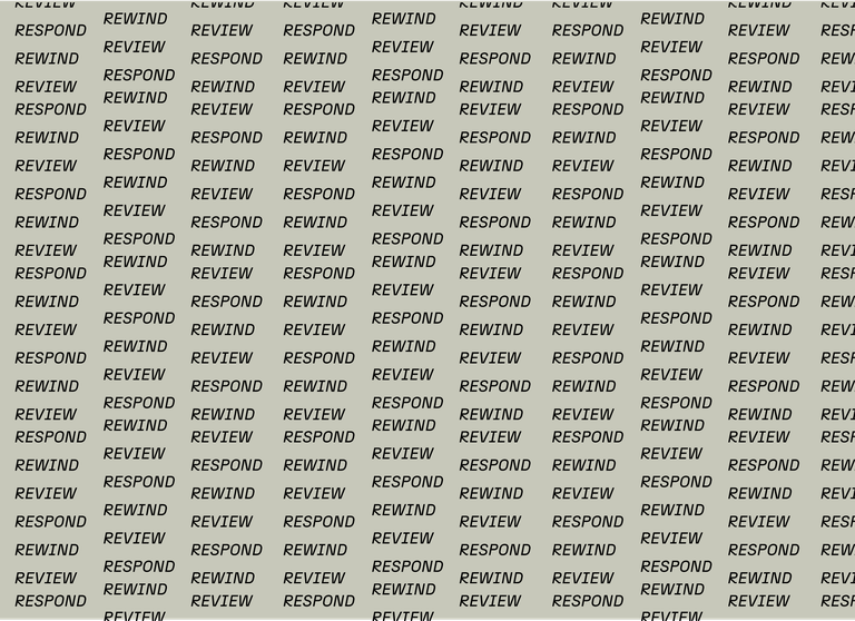 Graphic of the words 'rewind review respond'