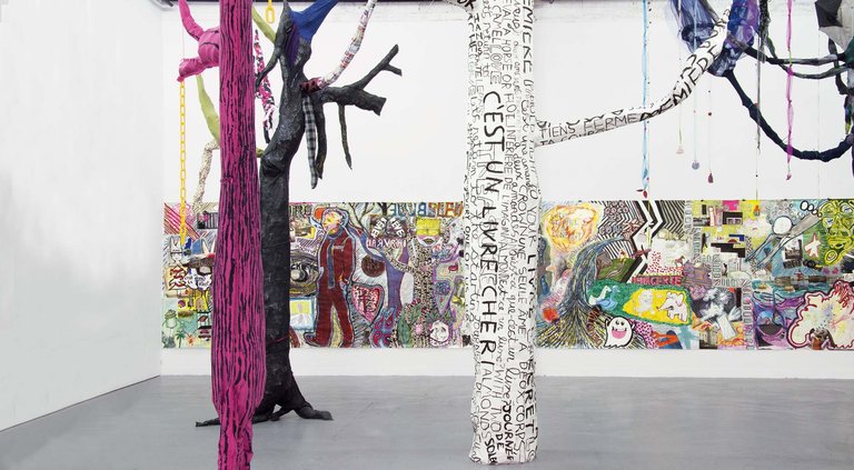 An installation view of Alexandra Grant’s Forêt Intérieure—or, in English, Interior Forest.