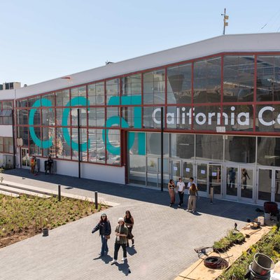 Students walking away from the Nave.