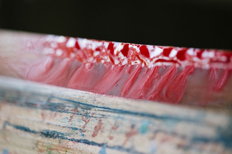 Paint on silkscreen brush