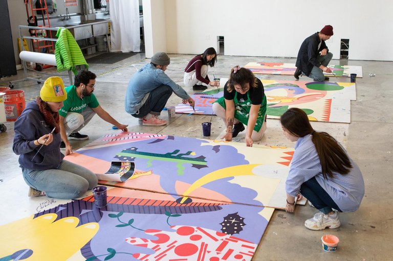 Engage: mural project class taught by Eduardo Pineda.