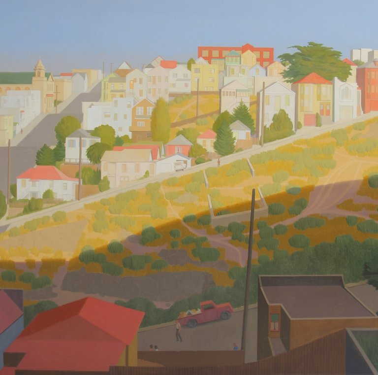 Charles Griffin Farr, Potrero Hillside, 1965. Oil on canvas, 55 x 40 inches.
