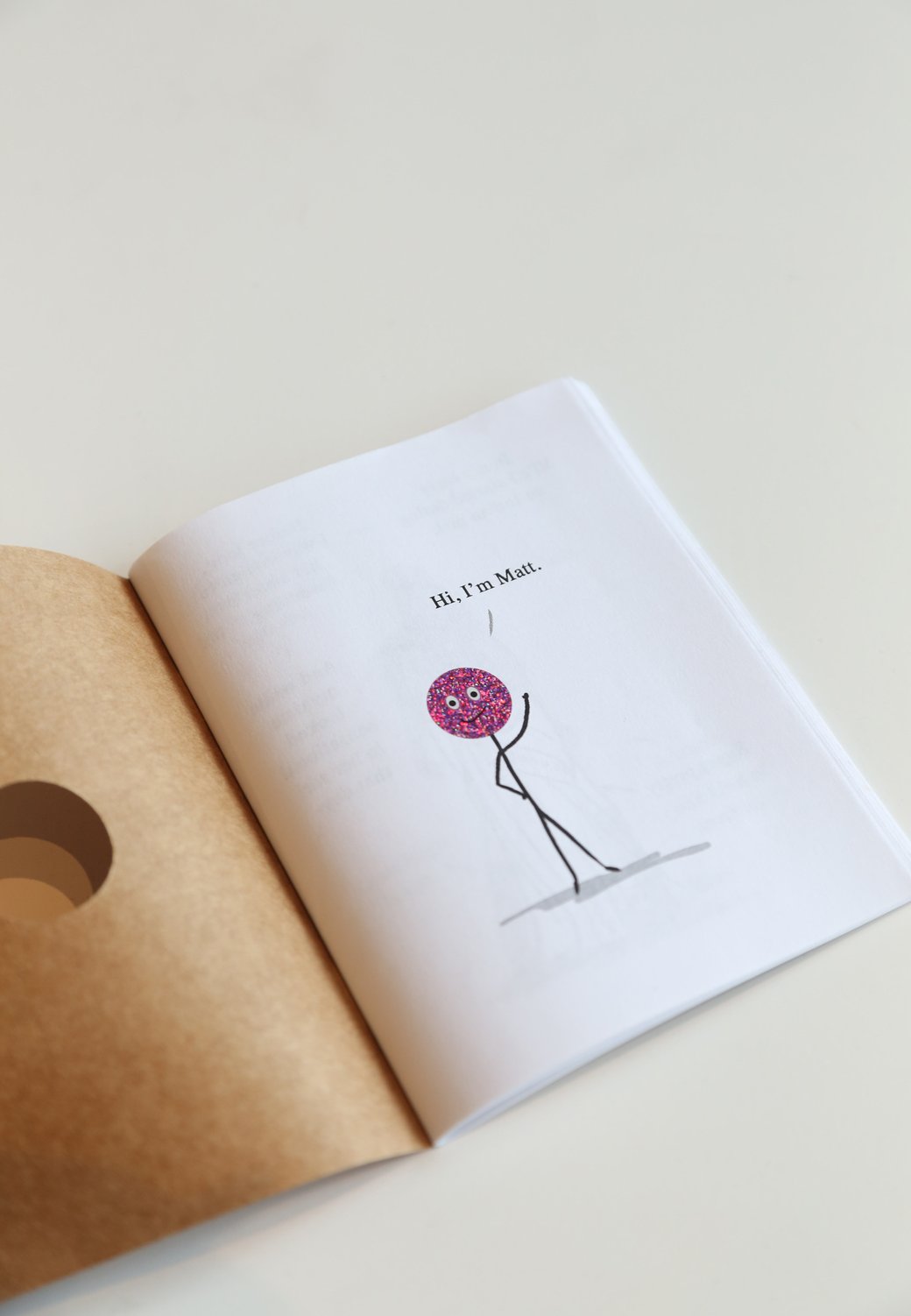 A photo of a cute stick figure with the text “Hi, I’m Matt.”