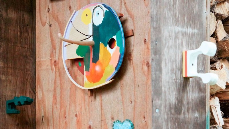 Some of the hooks in the exhibition on display at Blunk Space, in northern California