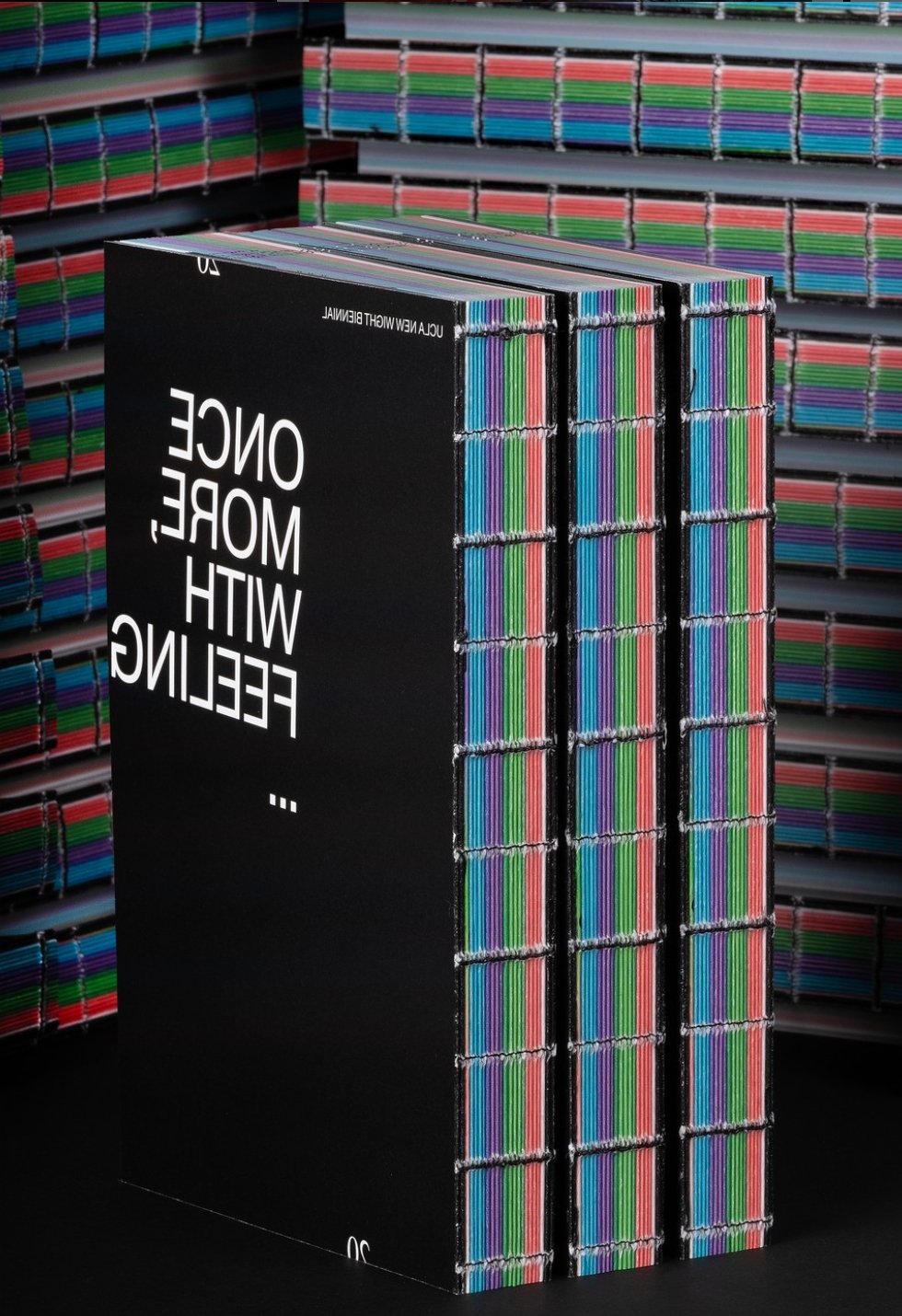Catalog for UCLA New Wight Biennial, designed by But Whole Press, printed by Colpa Press, 2020 Image credit Sahra Jajarmikhayat (MFA Design 2023)