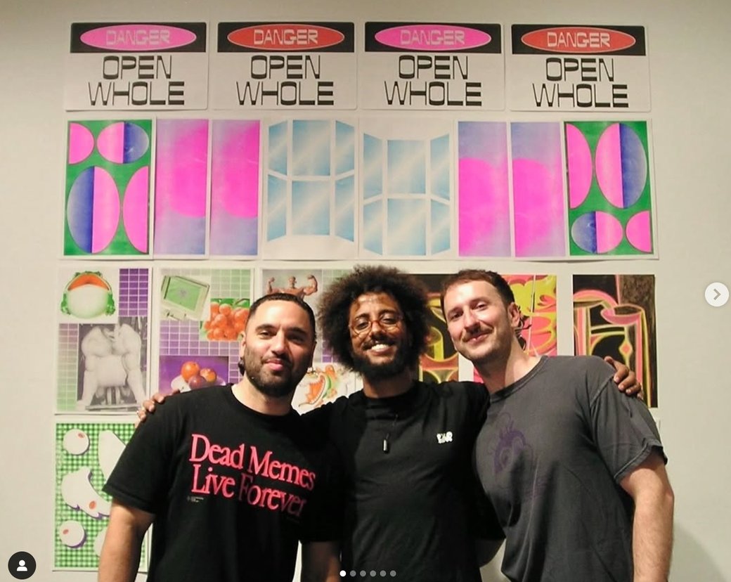 Juan Pablo, Troy, and Negash at the Windows into Other Worlds exhibit, 2024
