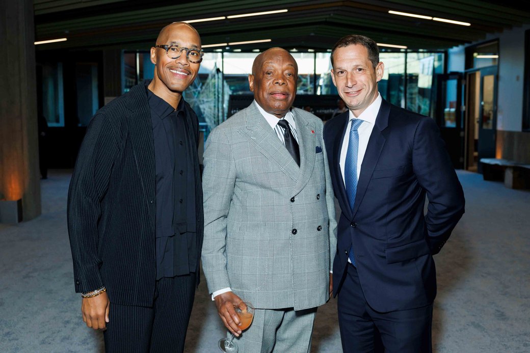 Portrait of CCA President David Howse, Honorable Willie L. Brown, Jr., and San Francisco Mayor Daniel Lurie.