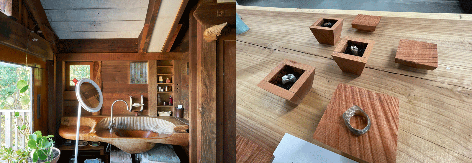 Sink in the Blunk House in Inverness, California.