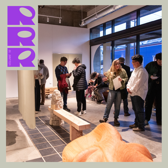 Visitors attend the opening of WIPIII at the CCA Campus Gallery