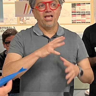 David Curiel speaking to a class.