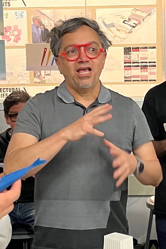 David Curiel speaking to a class.