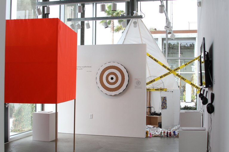 Installation view of 'Stellarvisions, Strangers, and Social Imaginaries' by Jackie Katz & Xenia Moseley