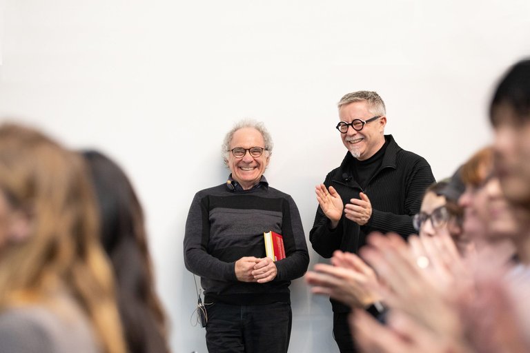 IDEO CEO Barry Katz and Tim Brown, CCA professor of design and IDEO fellow