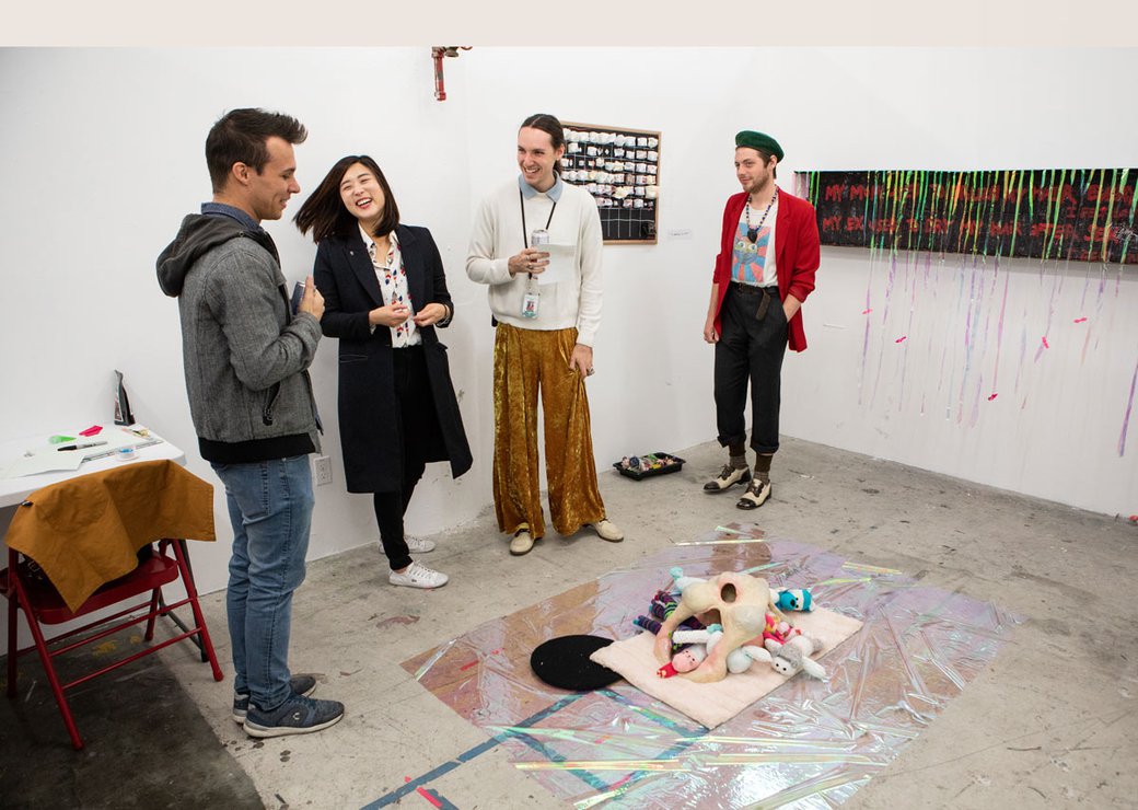 MFA Fine Arts students during MFA Open Studios