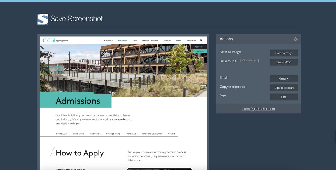 A screenshot of FireShot, the seemless webpage screenshot software, in action.
