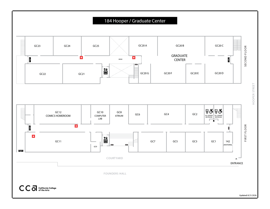 CCA Hooper / Graduate Center Map
