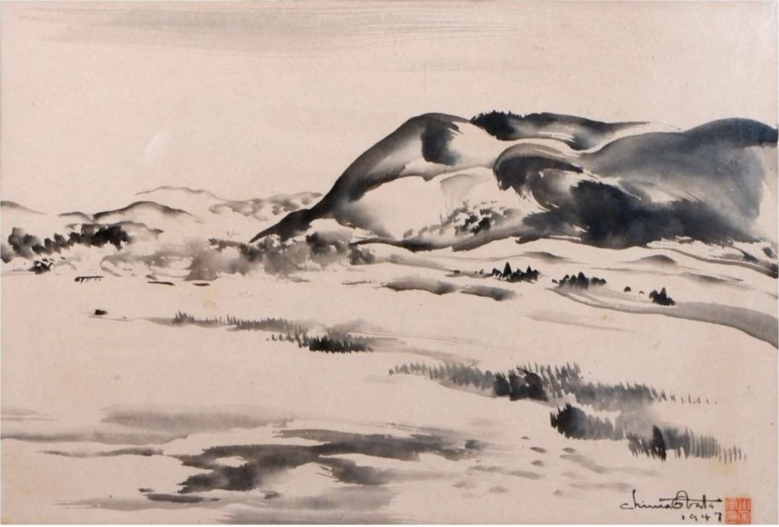 Chiura Obata, Mountain Landscape, 1947