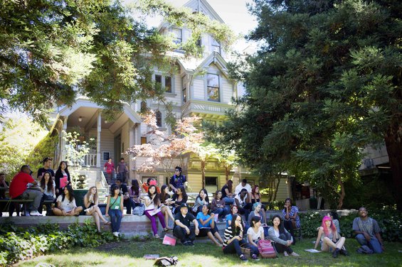 Students in front of Macky Hall