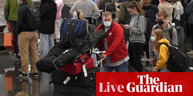 Covid live news: travel chaos as 3,500 more flights cancelled; fresh curbs in France