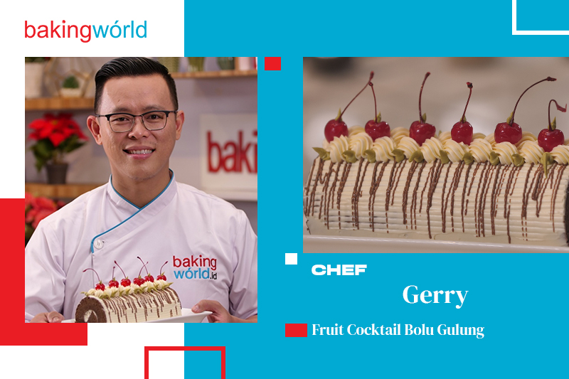 Cara Mudah Membuat Fruit Cocktail Bolu Gulung-Baking World