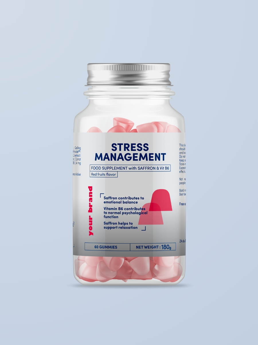 Gestion du stress – Gummies – Arôme fruits rouges – Safr’Inside™ & Vit B6