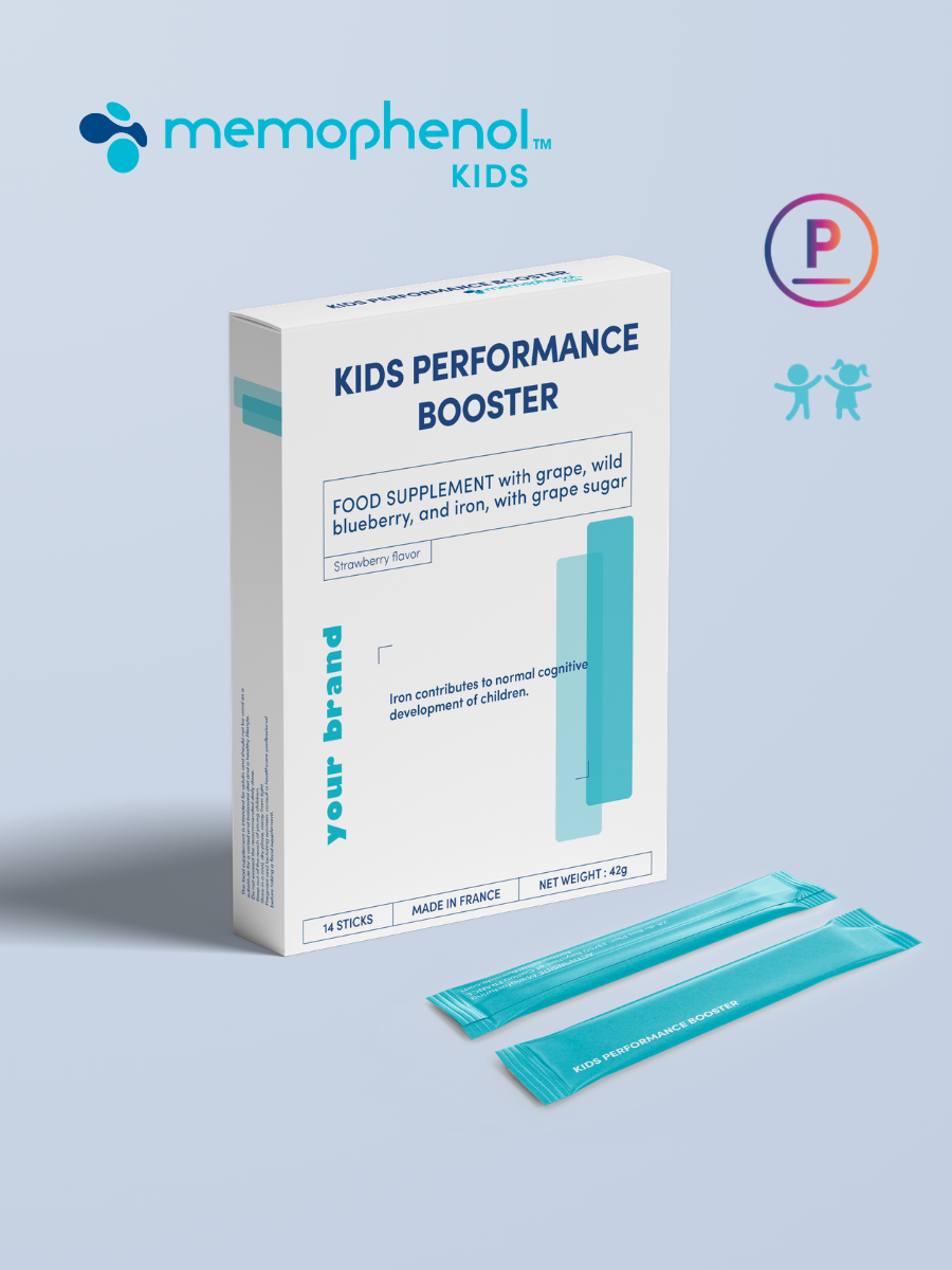 Kids performance booster – Sticks – Memophenol&trade; Kids – Strawberry flavor