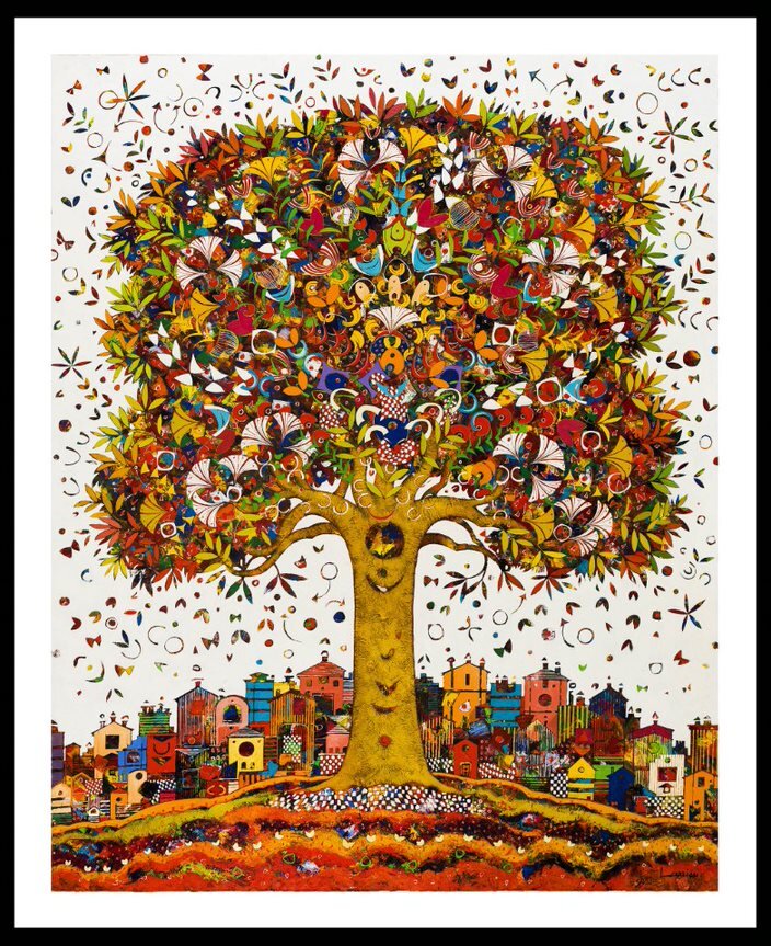 ▷ L'arbre de vie gold par Jean-francois Larrieu, 2021, Peinture