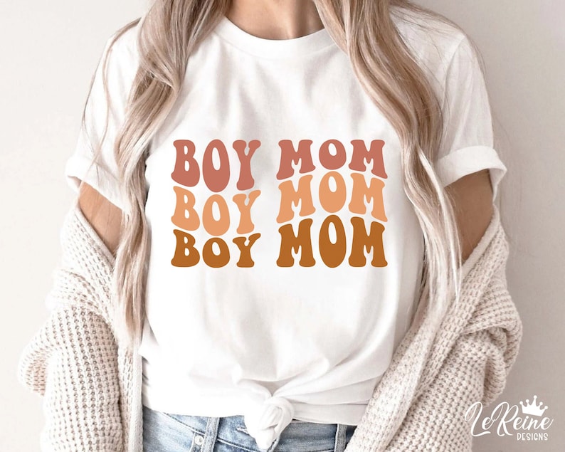 Triple Boy Mom T-Shirt, Stepmom Gift From Son