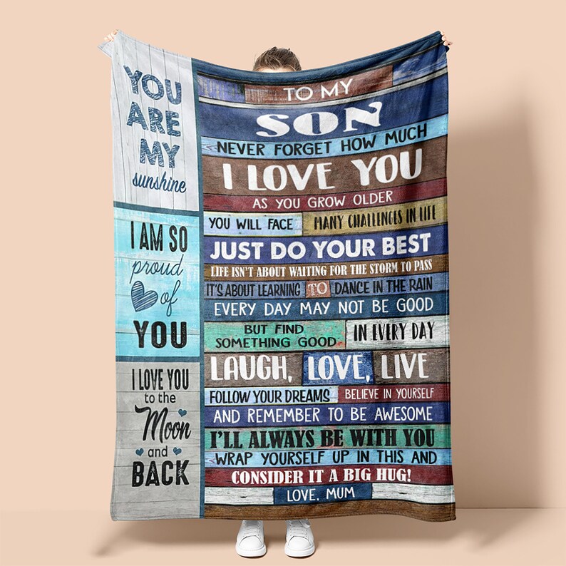 Personalized To My Son Never Forget How Much I Love You As you Grown Older Blanket, 21st Birthday Gift For Son