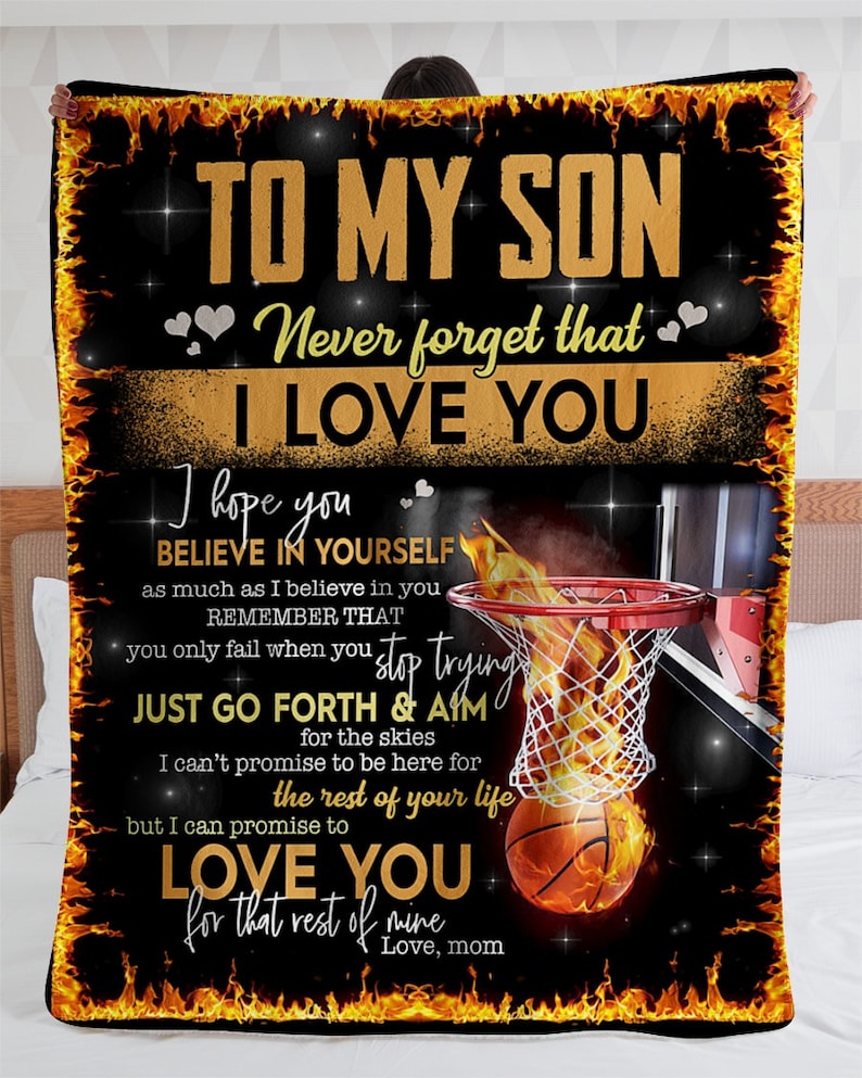 Personalized To My Son I Hope You Believe In Yourself| Fleece Sherpa Woven Blankets| Gifts For Son