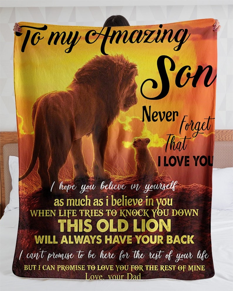 Personalized To My Amazing Son From Dad Never Forget That I Love You Blanket, 18th Birthday Gift For Son