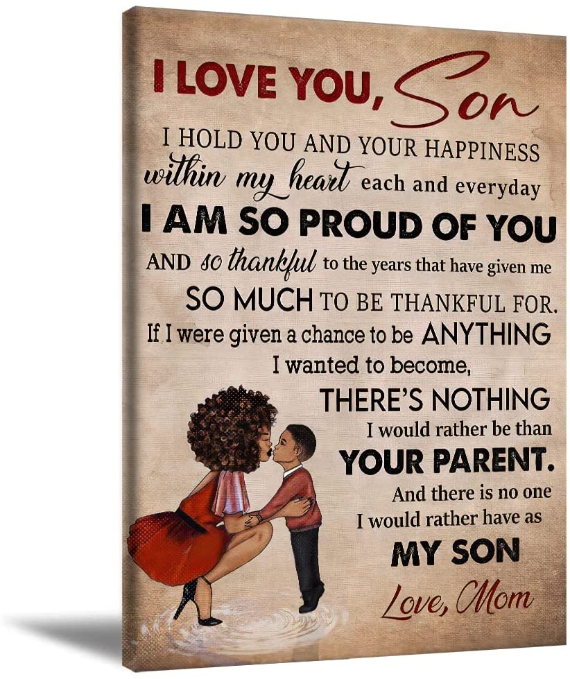 Personalized Name I Love You Son I Am So Proud Of You Canvas, Personalized Gift For Son