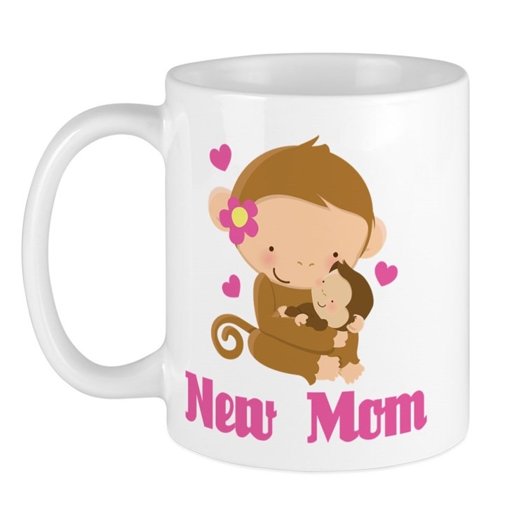 New Mom Monkey Mother Love Mug, Gift For New Mother