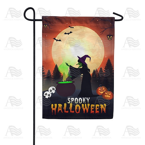 Eye Of Newt Toe Of Frog Spooky Halloween The Witch Double Sided Garden Flag, Halloween Decorations Outdoor