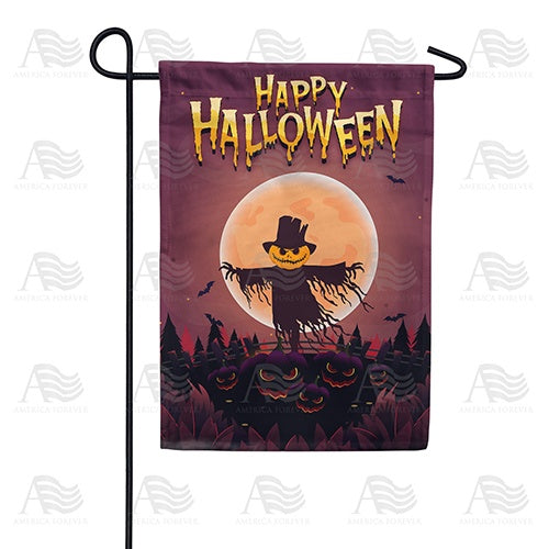 Horror Eerie Pumpkin Patch Double Sided Garden Flag, Halloween Decorations Outdoor