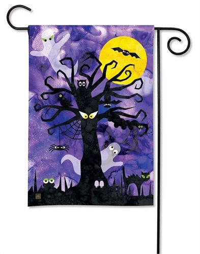 Spooky Tree Halloween Garden Flag, Outdoor Halloween Decoration