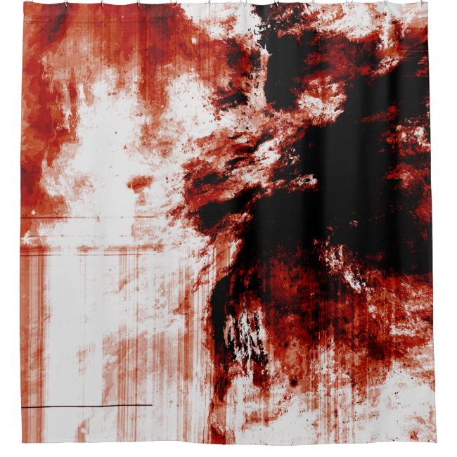 Creepy Zombie Bloody Halloween Shower Curtain , Horror Halloween Bathroom Decor