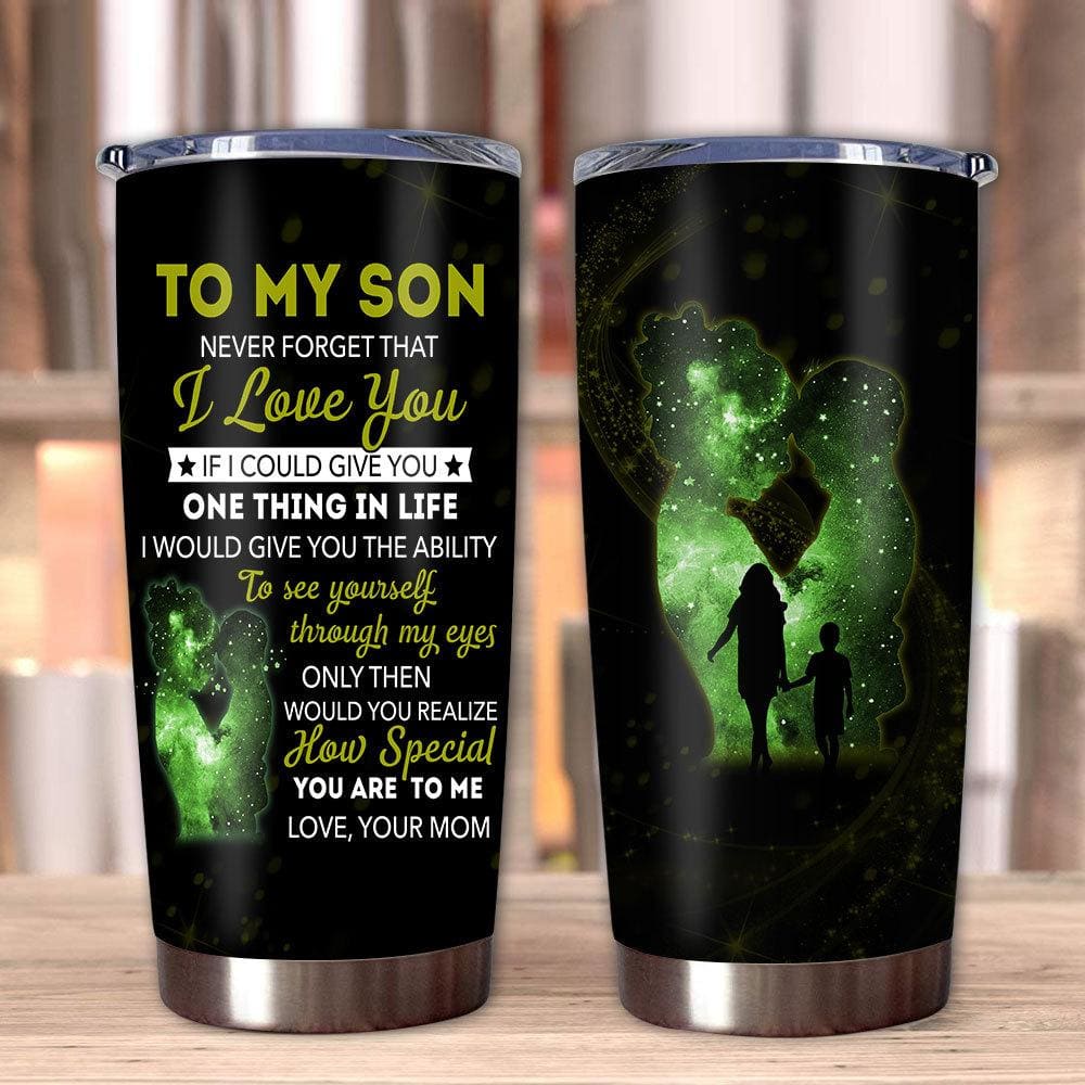 Custom Name To My  Son Never Forget That I Love You & How Special You Are To Me Tumbler, Personalised Gifts for Son