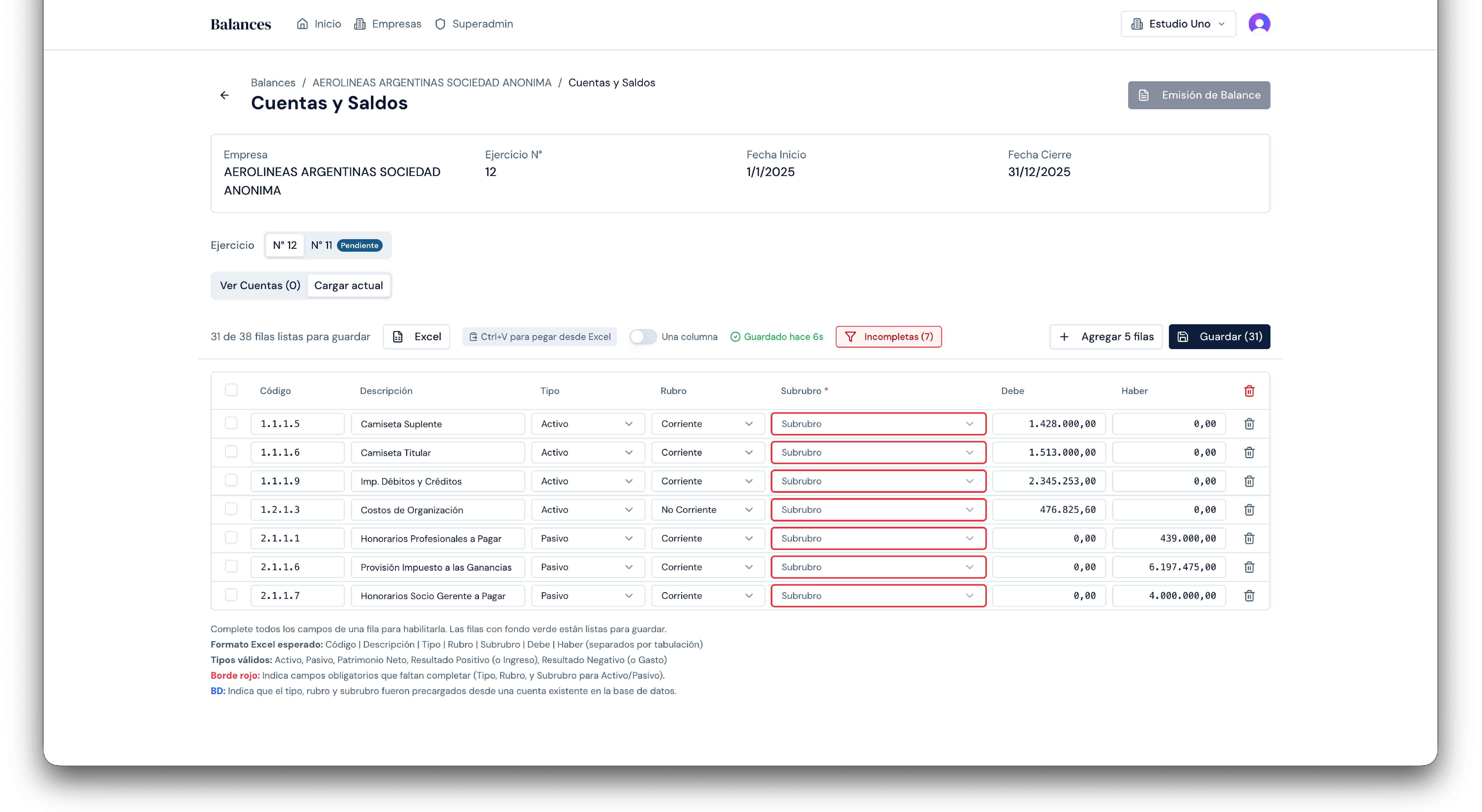 Filtro de filas incompletas