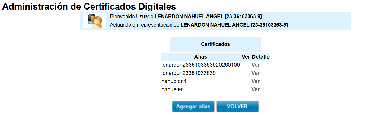 Agregar alias